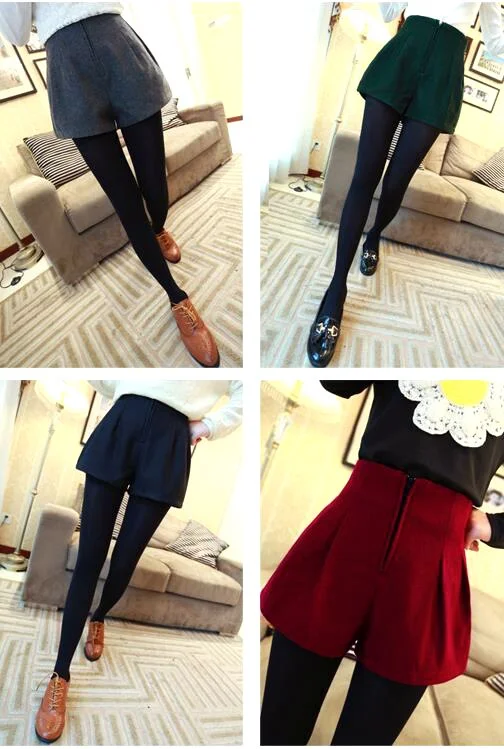 Korean Japan Preppy Style Fall Winter Women Clothing New Slim Pleated Woolen High Short Skirts With Zipper Pockets denim skirt trendy Korean Japan Preppy Style Fall Winter Women Clothing New Slim Pleated Woolen High Short Skirts With Zipper Pockets denim skirt trendy