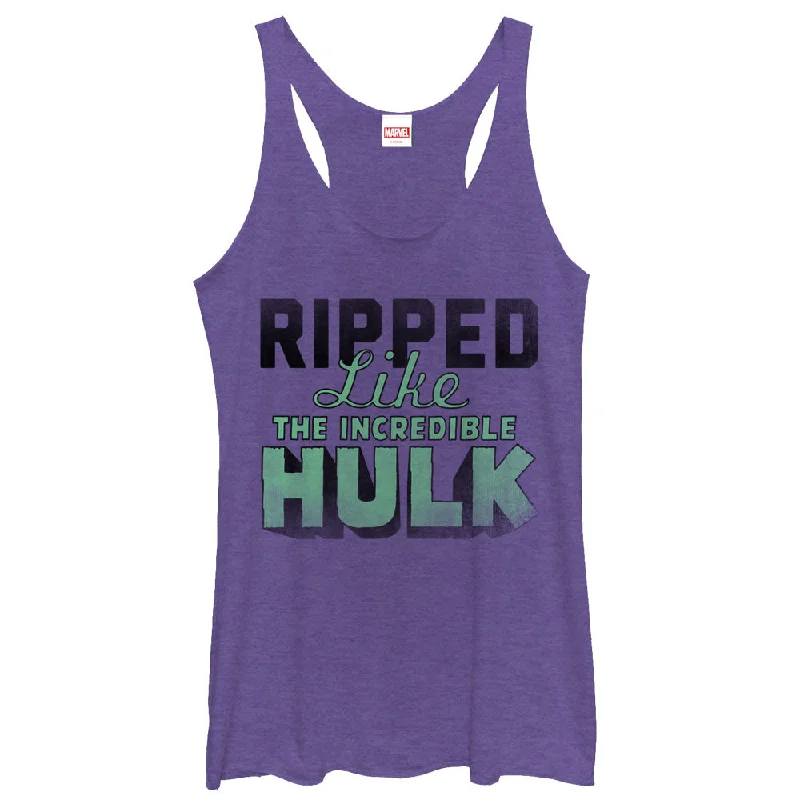 Women's Marvel Ripped Like the Hulk Racerback Tank Top seamless tank top