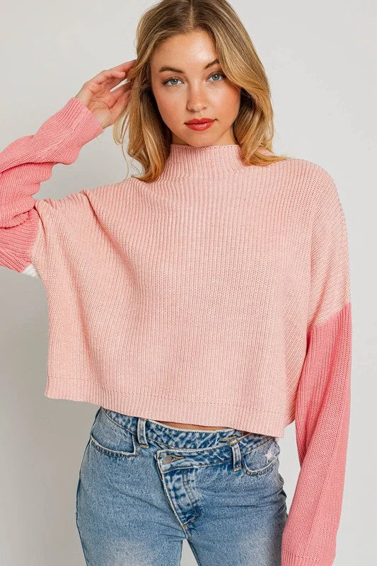 Color Block Oversize Sweater Modern Contemporary Chic