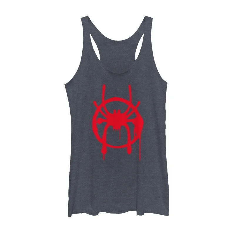 Women's Marvel Spider-Man: Into the Spider-Verse Symbol Racerback Tank Top metallic tank top