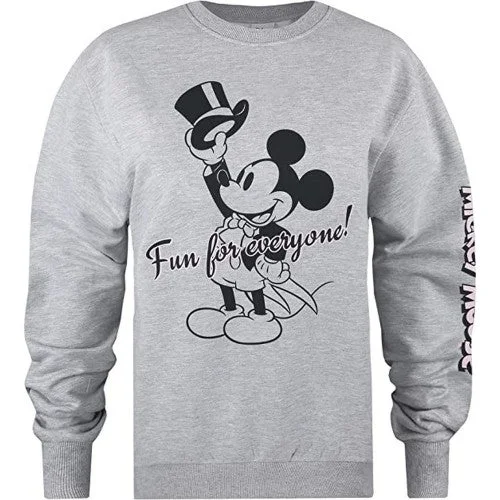Disney Womens/Ladies Showtime Fun For Everyone Mickey Mouse Sweatshirt Hoodie Sweatshirt Pullover