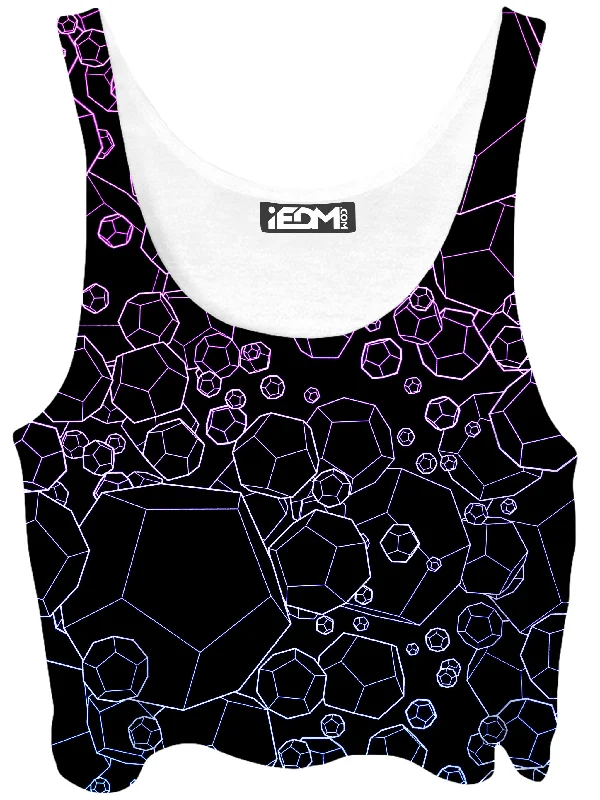 Dodecahedron Madness Cold Crop Top Modern Contemporary Chic