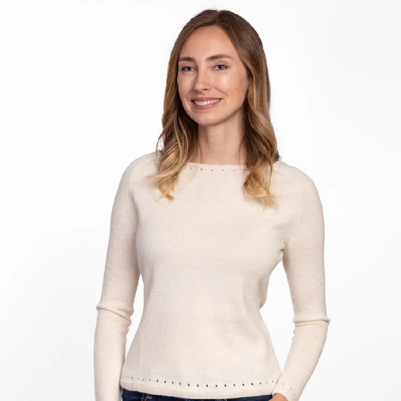 Alpaca Luxe Lite Sweater Beaded Sweater Sequined Faux Fur