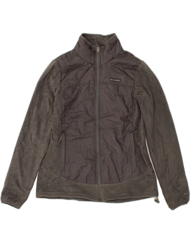 COLUMBIA Womens Fleece Jacket UK 16 Large Grey Polyester Fleece Jacket Down Jacket Parka