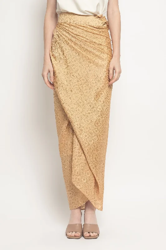 Kemala Basic Skirt in Gold denim skirt trendy