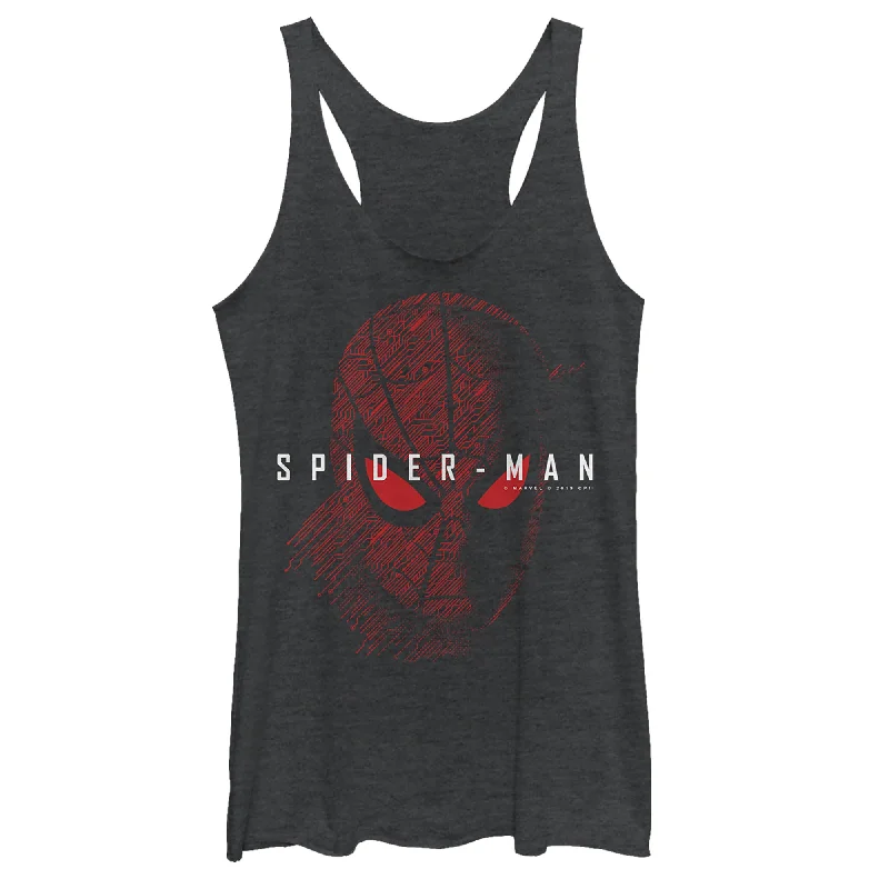 Women's Marvel Spider-Man: Far From Home Glow Racerback Tank Top tie dye tank