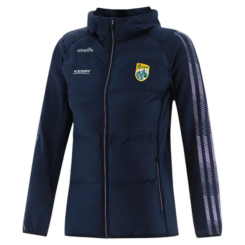 O'Neills Kerry GAA Dynamo Womens Hooded Padded Jacket Wool Jacket Cashmere Jacket Tweed Jacket