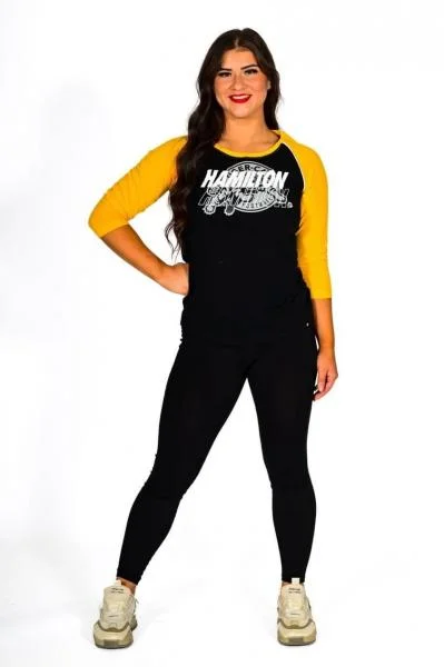 Women's Jersey Sleeve Raglan Solid Color Jersey Shirt