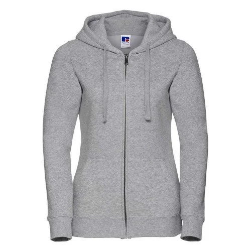 Russell Womens/Ladies Authentic Full Zip Hoodie Hoodie with Tied Waist Feminine Flattering