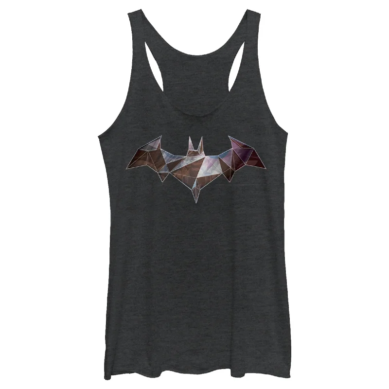 Women's Batman Logo Geometric Wing Racerback Tank Top peekaboo tank top
