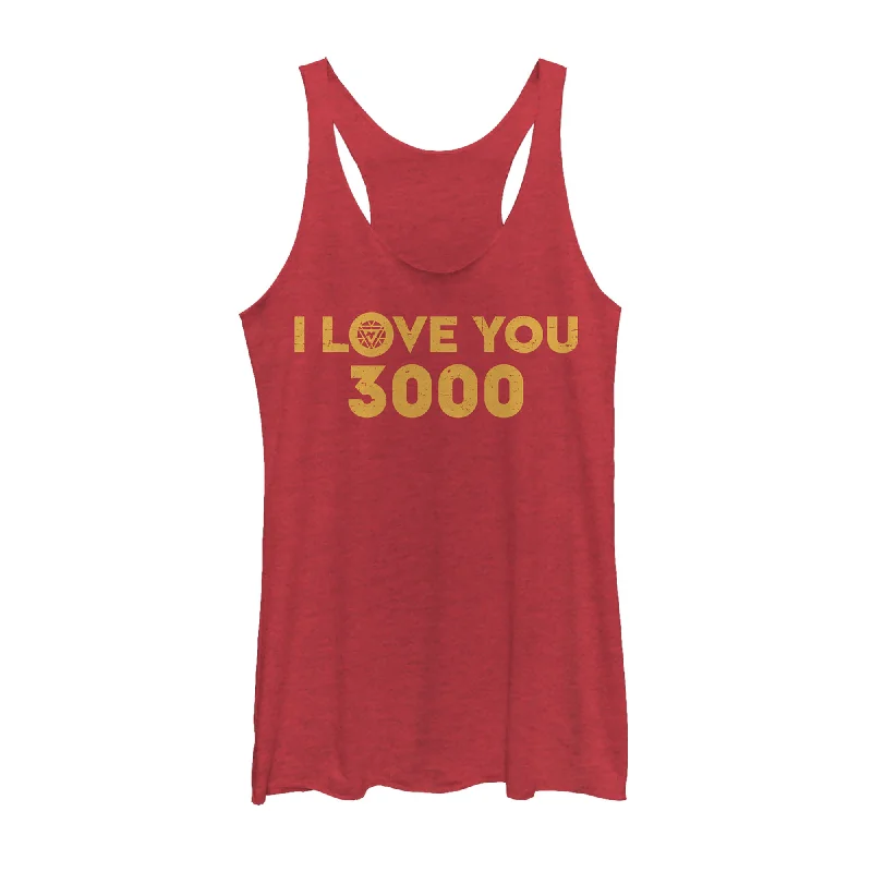 Women's Marvel I Love You 3000 Arc Reactor Racerback Tank Top lavender tank top