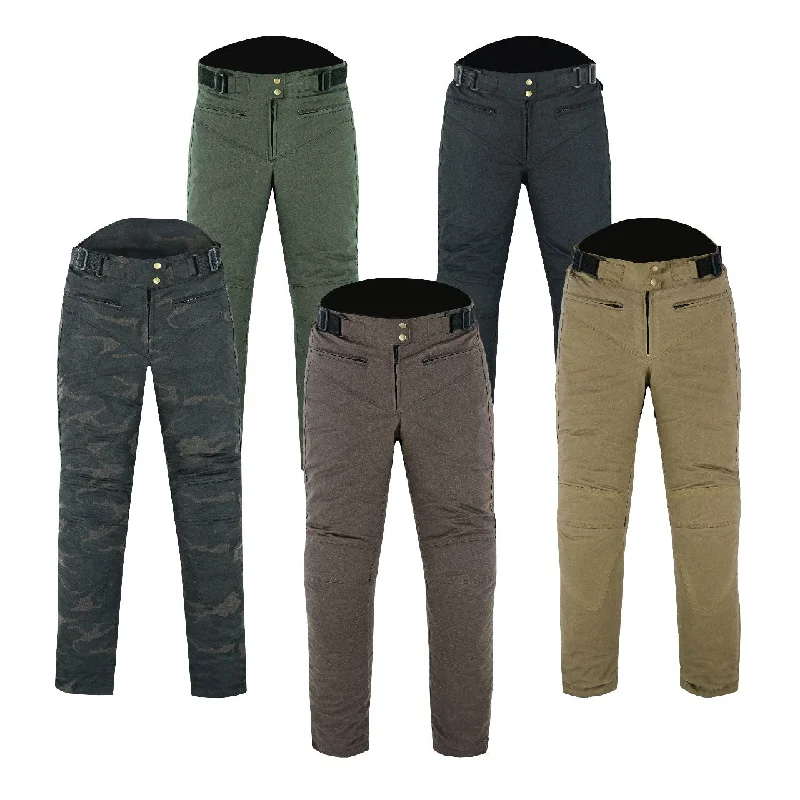 Warrior Gears® LADIES Wax Cotton Waxed Motorcycle Trousers, Waterproof Breathable CE Armour Biker Racing Trouser Trousers sophisticated sleek