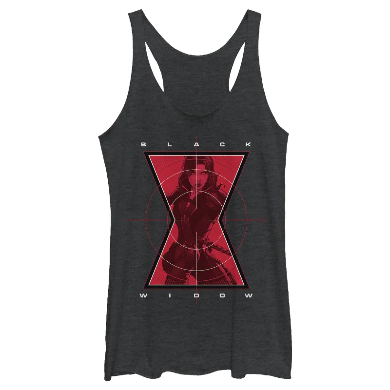 Women's Marvel Black Widow Hero Target Racerback Tank Top crossback tank top