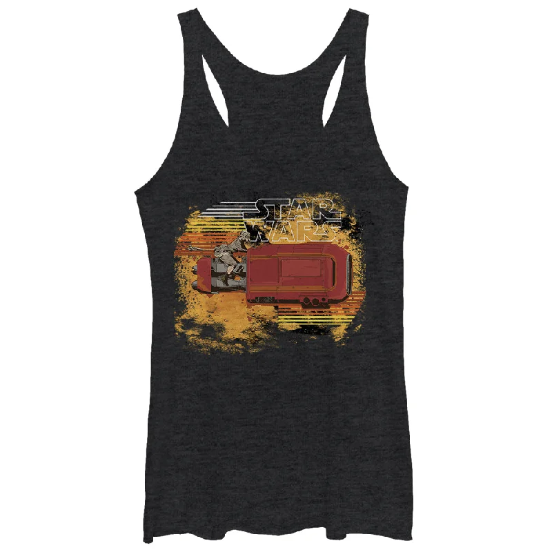 Women's Star Wars The Force Awakens Rey Speederstorm Racerback Tank Top graphic tank top Women's Star Wars The Force Awakens Rey Speederstorm Racerback Tank Top graphic tank top