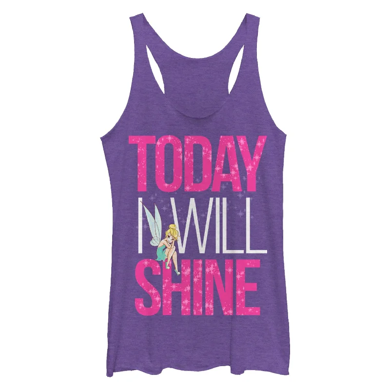 Women's Peter Pan Tinker Bell Shine Racerback Tank Top fitness tank top