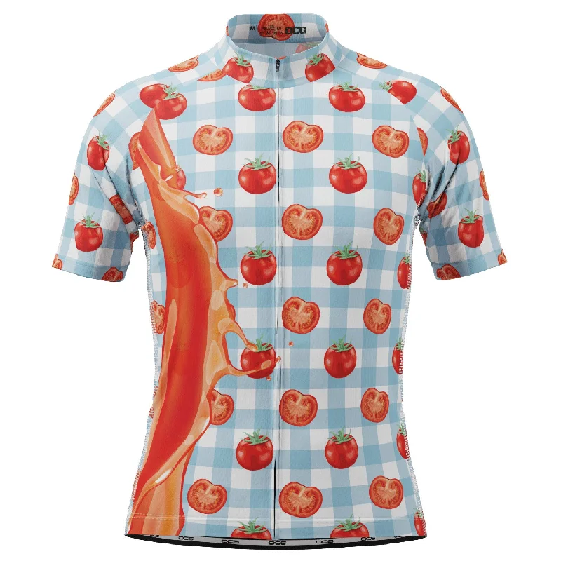Men's Tomato Sauce Table Cloth Short Sleeve Cycling Jersey Affordable Jersey Tee