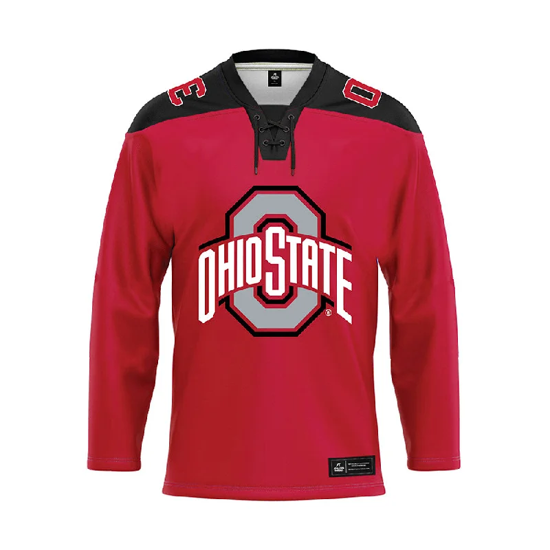 Ohio State - NCAA Women's Ice Hockey : Amanda Thiele - Hockey Jersey Polka Dot Jersey Shirt Ohio State - NCAA Women's Ice Hockey : Amanda Thiele - Hockey Jersey Polka Dot Jersey Shirt