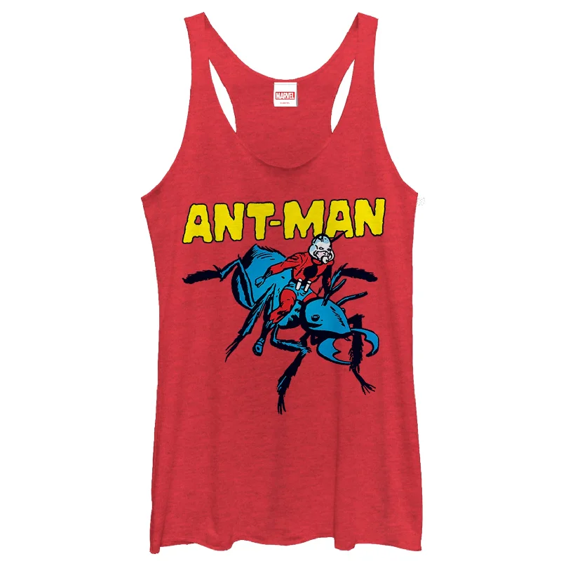 Women's Marvel Ant-Man Vintage Ant Rider Cartoon Racerback Tank Top relaxed fit tank Women's Marvel Ant-Man Vintage Ant Rider Cartoon Racerback Tank Top relaxed fit tank