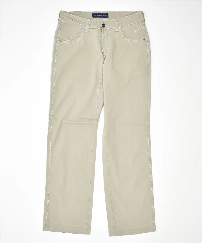 TRUSSARDI Womens Casual Trousers W30 L29 Beige Cotton Trousers Gym Athletic