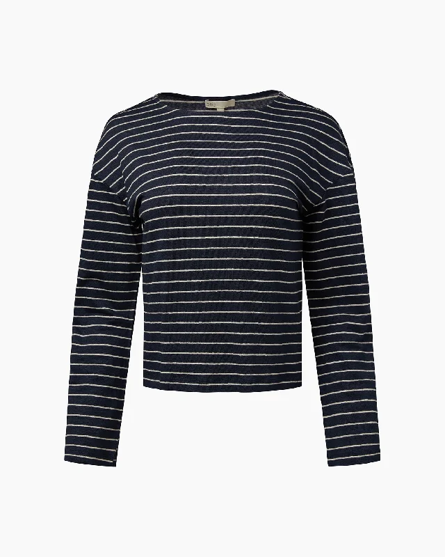 Linen Jersey Boatneck Top Chic Jersey Tee