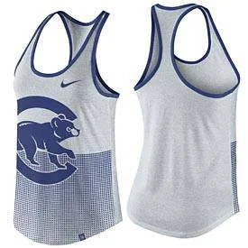 Women's Chicago Cubs Birch Heat Dri-Blend Logo 1.7 Racerback Tank Top beige tank top Women's Chicago Cubs Birch Heat Dri-Blend Logo 1.7 Racerback Tank Top beige tank top