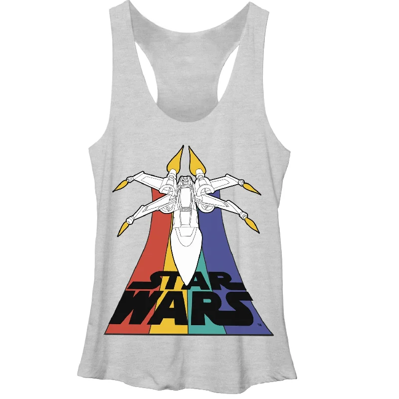 Women's Star Wars X-Wing Fighter in Flight Racerback Tank Top long tank top