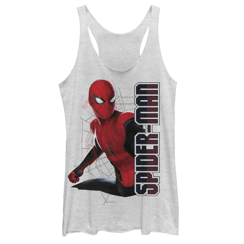 Women's Marvel Spider-Man: Far From Home Web Coordinates Racerback Tank Top bright tank top