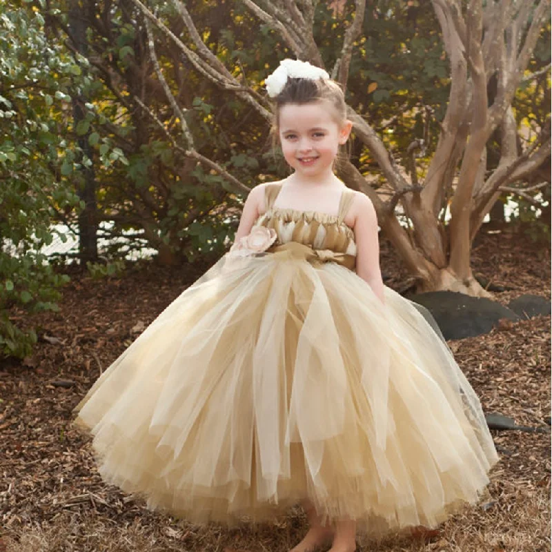 Brown Tulle Pixie Tutu Dresses, Popular Flower Girl Dresses, Free Custom Dresses, FG021 Brown Tulle Pixie Tutu Dresses, Popular Flower Girl Dresses, Free Custom Dresses, FG021