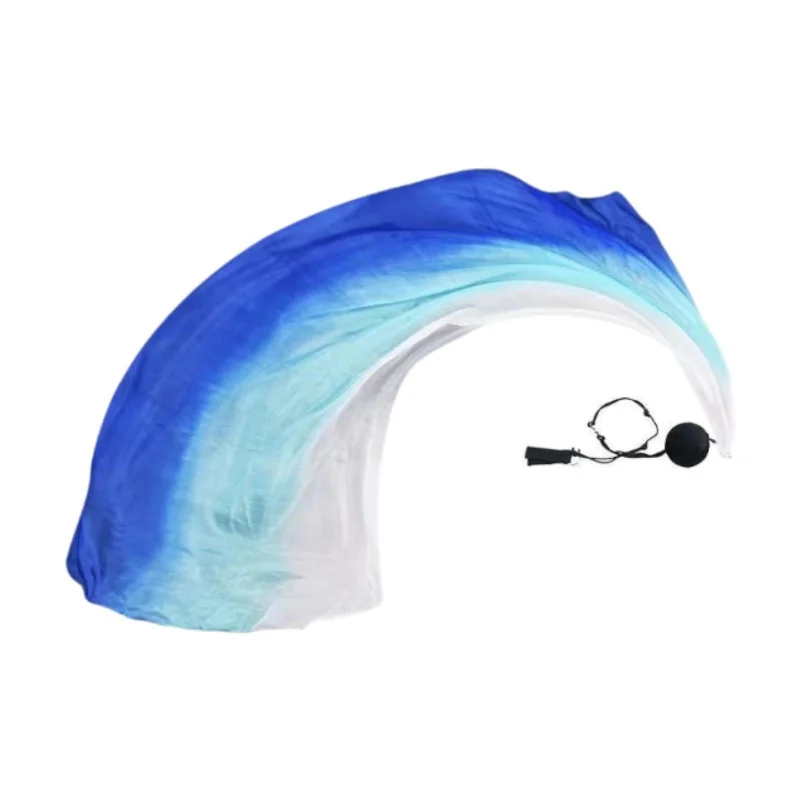 Belly Dance Poi Ball and Scarf Set Portable for Halloween Events Fancy Dress White Blue Dark Blue