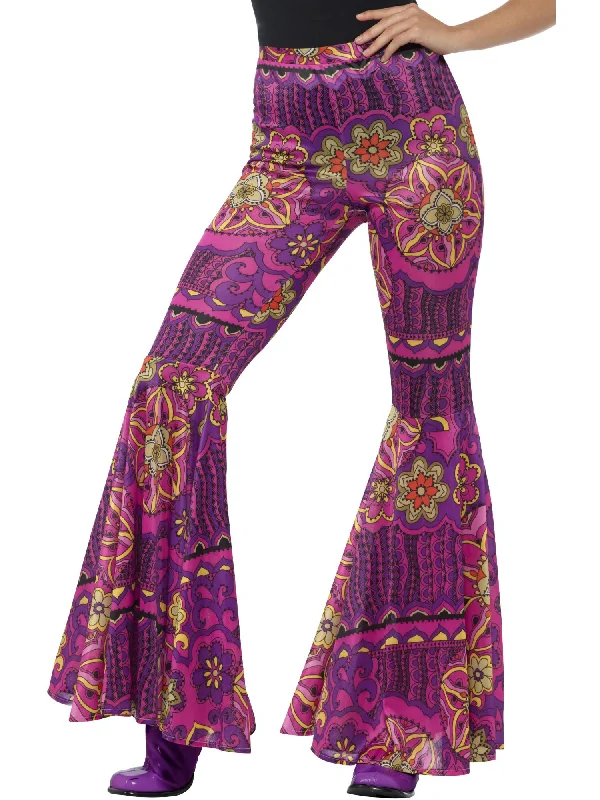 Psychedelic Flared Trousers, Ladies Trousers versatile functional