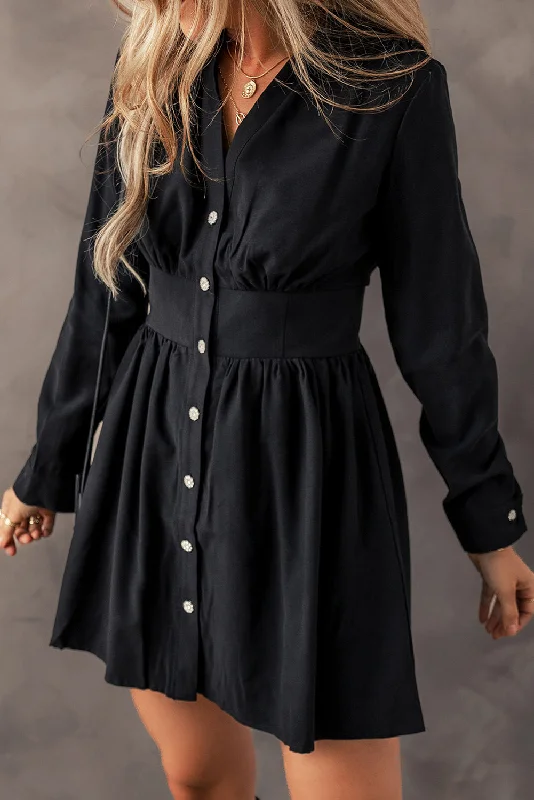 Long Sleeve A-Line Dress