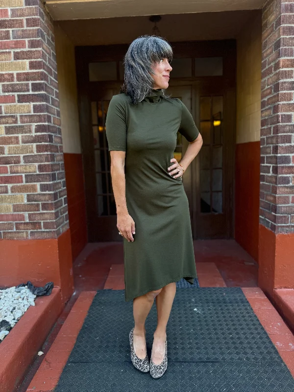 PA5179 Olive Green Sense Dress