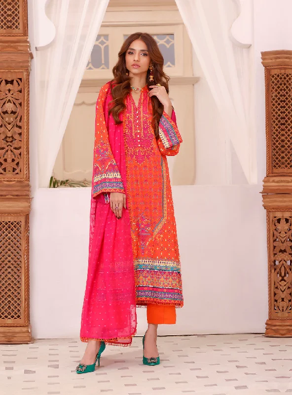 Printed Kameez Trouser and Dupatta Pakistani Eid Dress Trousers Leisure Comfortable