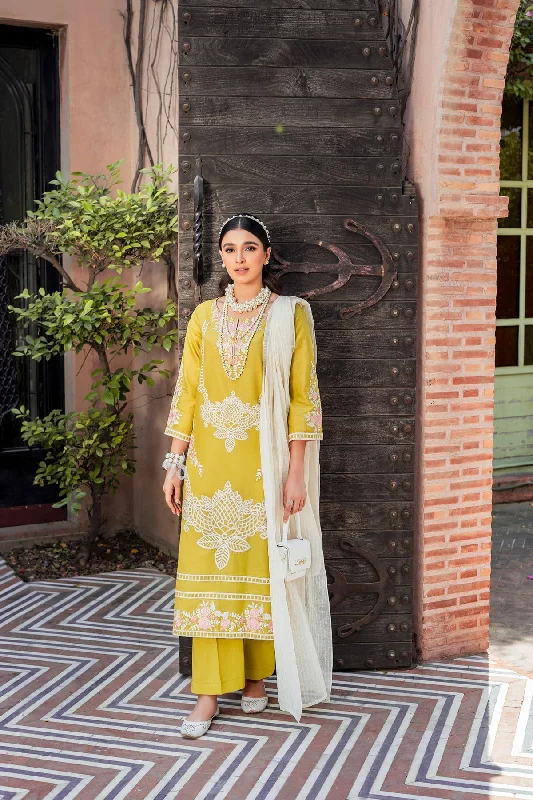 Mustard Embroidered Kameez Trouser Pakistani Eid Dress Trousers Corduroy Warm