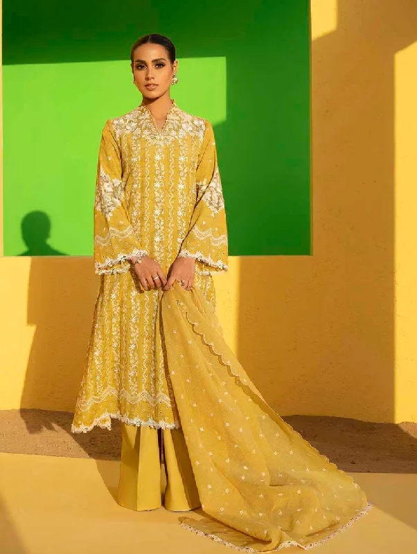 Kameez Trouser Dupatta Pakistani Yellow Dress for Eid Trousers High Rise Slim Fit