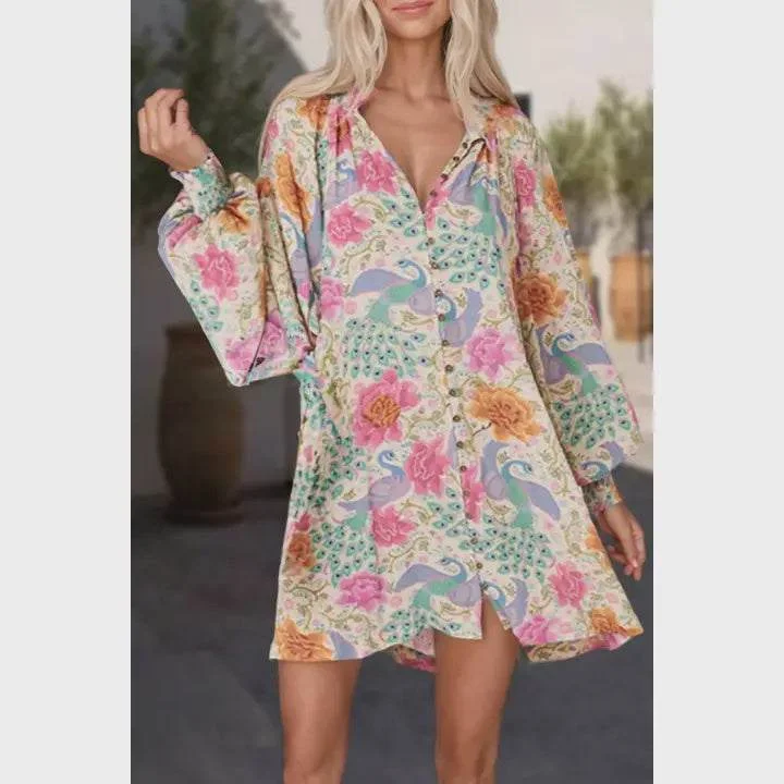 Boho Peacock Dress