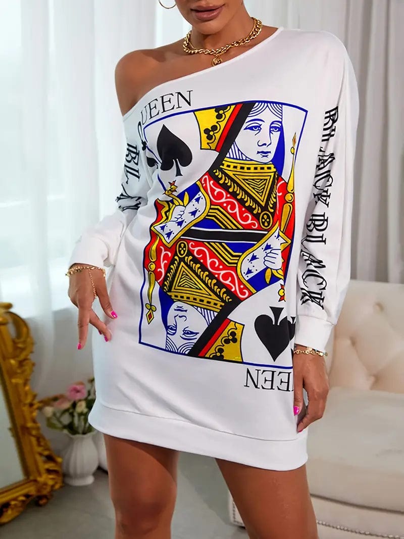 Fashionable Queen Playing Card Dress