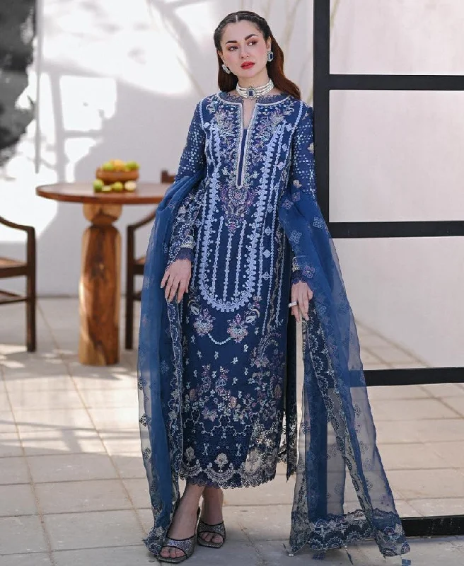 Kameez Trouser Dupatta Pakistani Blue Dress for Eid Trousers Polka Dot Cute