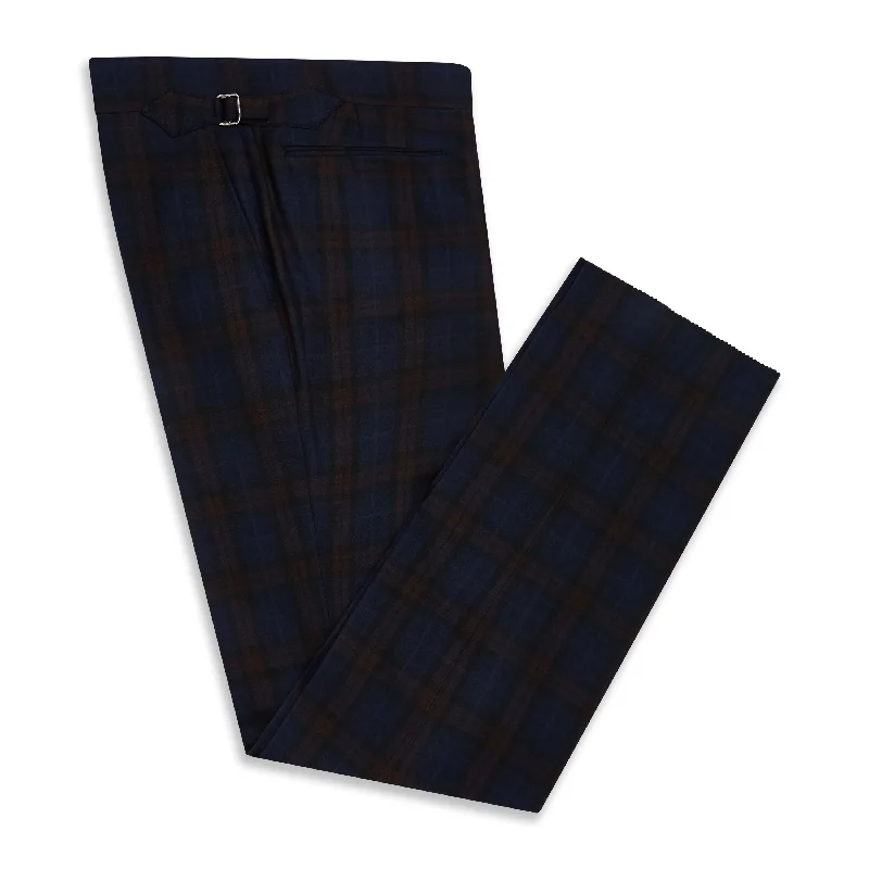 Barney Navy and Red Tartan Check Trouser Trousers Recommended Stylist