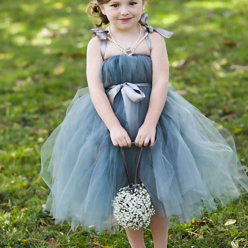 Dusty Blue Pix Tutu Dresses, Tulle Flower Girl Dresses, Cheap Little Girl Dresses for Wedding, FG046 Dusty Blue Pix Tutu Dresses, Tulle Flower Girl Dresses, Cheap Little Girl Dresses for Wedding, FG046