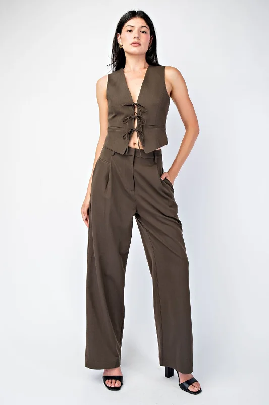 Tailored Pleated Trousers Trousers Summer Linen