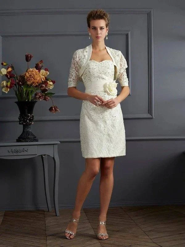 Sheath/Column Sweetheart Sleeveless Beading Short Taffeta Mother of the Bride Dresses Sheath/Column Sweetheart Sleeveless Beading Short Taffeta Mother of the Bride Dresses