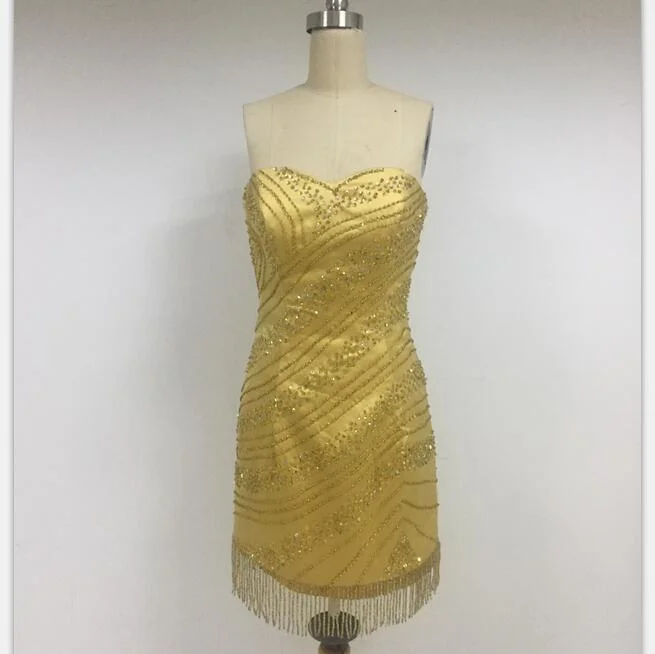 Discount Cheap Short in Size In Stock Sweetheart Gold Short Prom Dresses Online,DD009 Discount Cheap Short in Size In Stock Sweetheart Gold Short Prom Dresses Online,DD009