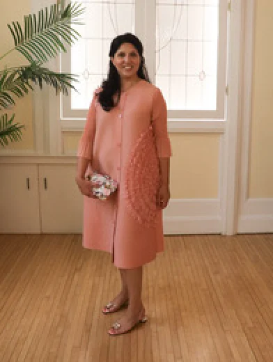 All Pleat Pink Ruffle Dress