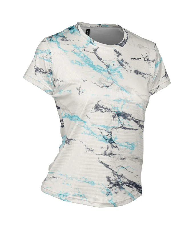 W. ENDURANCE AIR TEE - DEBRUHL MARBLE Satin Fabric Silk Fabric Chiffon Fabric