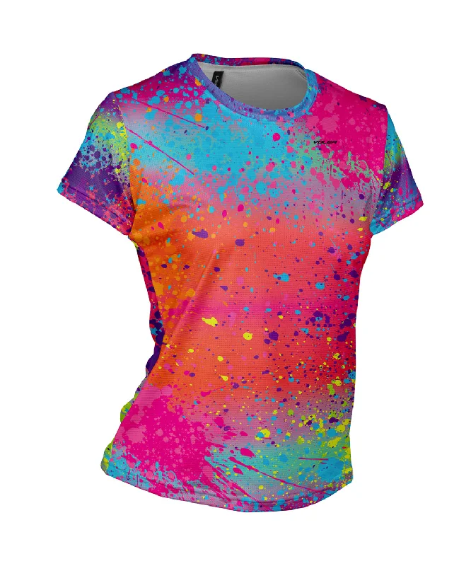 W. ENDURANCE AIR TEE - COLOR RUN Jersey Fabric Tulle Fabric Batik Fabric