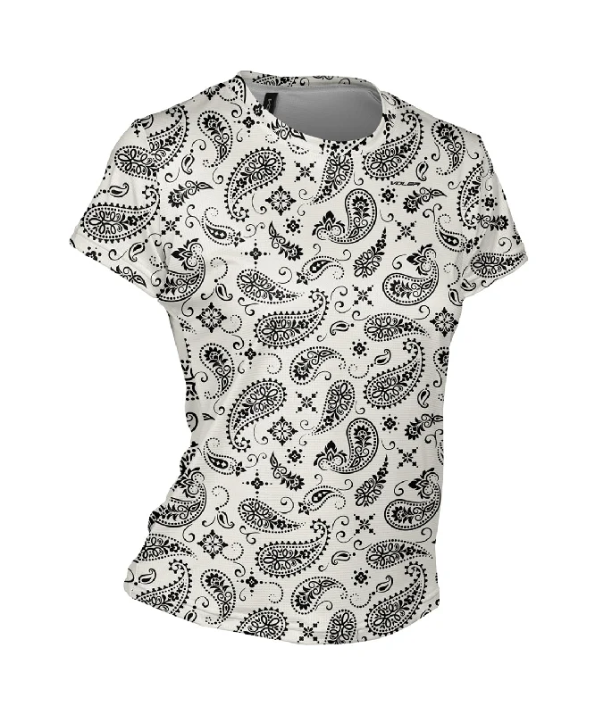 W. ENDURANCE AIR TEE - PAISLEY Thin T-Shirt Open Front Quick Dry