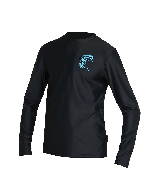 Boy's All Time Long Sleeve Surf Tee - Black Chenille Blend Fleece Blend Nylon Blend