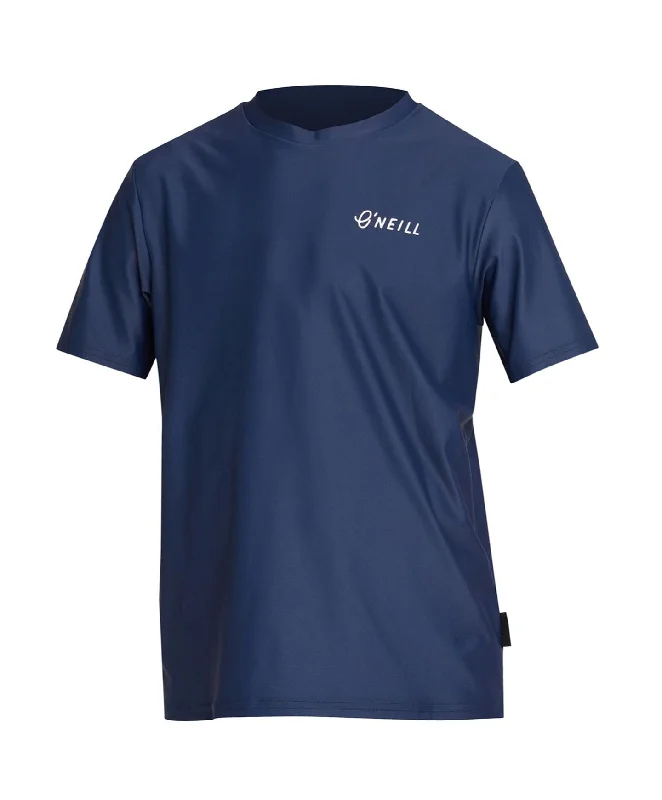 Boy's Barra Short Sleeve UV Tee - Marine Welt Pockets Slit Pockets Flap Pockets
