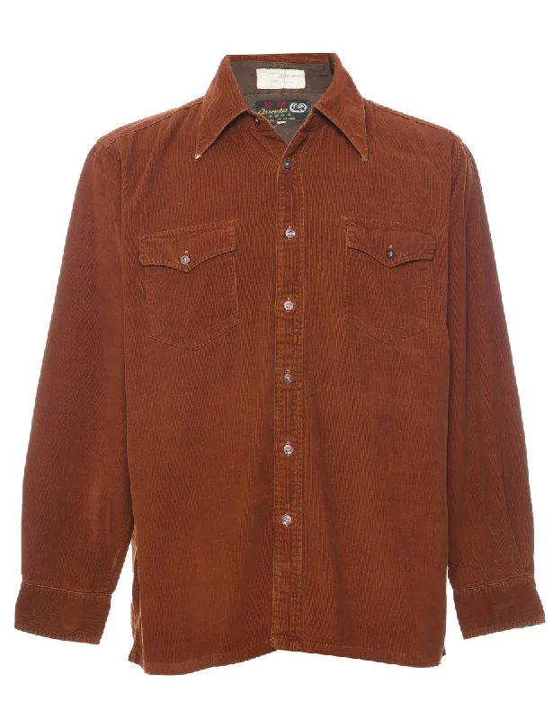 Coral Corduroy Shirt - L Wool Fabric Cashmere Fabric Tweed Fabric